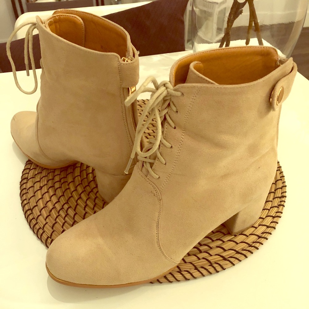 Cream Booties size 9